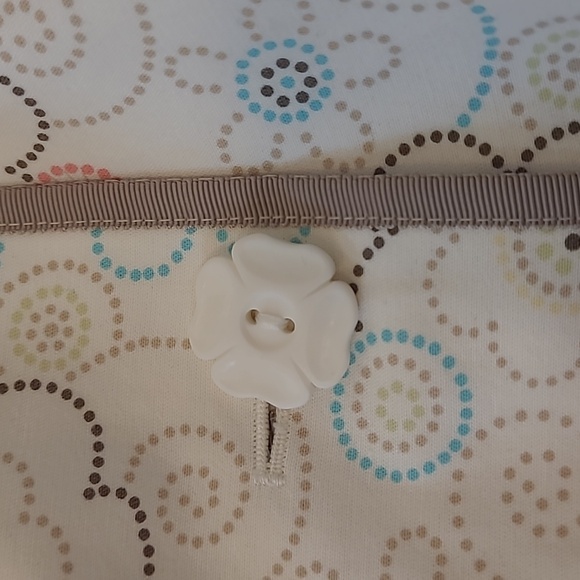 Janeville Trench Coat with Flower Buttons Retro Look - Picture 12 of 16